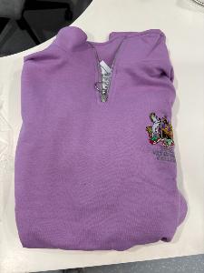 RVC Cropped Quarter Zip - Lavender